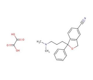 Desfluoro Citalopram Oxalate (CAS 1093072-86-6) - chemical structure image
