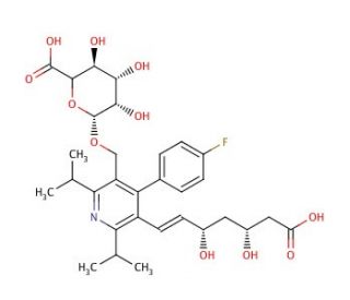 Desmethyl Cerivastatin-O-&beta;-D-glucuronide (CAS 212616-56-3) - chemical structure image