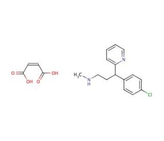 Desmethyl Chlorpheniramine Maleate Salt (CAS 22630-25-7) - chemical structure image
