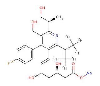 Desmethyl Hydroxy Cerivastatin-d6 Sodium Salt - chemical structure image