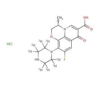 Desmethyl Levofloxacin-d8 Hydrochloride - chemical structure image
