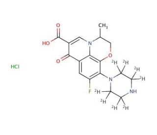 Desmethyl Ofloxacin-d8 Hydrochloride - chemical structure image