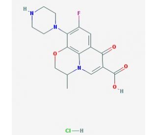 Desmethyl Ofloxacin Hydrochloride (CAS 82419-52-1) - chemical structure image