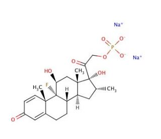 Dexamethasone Sodium Phosphate (CAS 2392-39-4) - chemical structure image