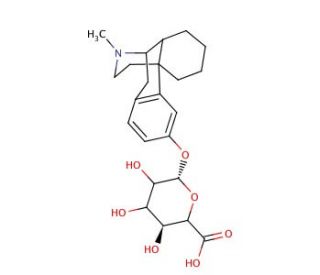 Dextrorphan &beta;-D-O-Glucuronide (CAS 19153-87-8) - chemical structure image