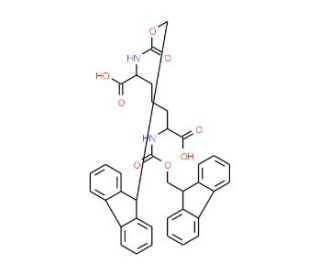 Di-Fmoc-2,6-diaminoheptanedioic acid (mixture of isomers) (CAS 1198797-23-7) - chemical structure image