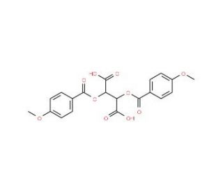 (&minus;)-Di-p-anisoyl-L-tartaric Acid (CAS 50583-51-2) - chemical structure image
