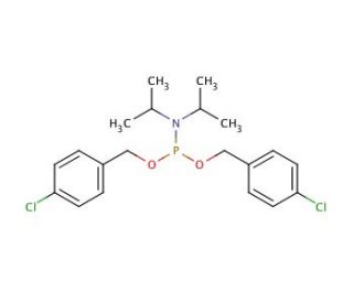Di-p-chlorobenzyl N,N-Diisopropylphosphoramidite (CAS 128858-43-5) - chemical structure image