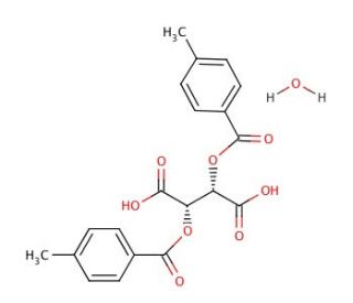 Di-p-toluoyl-D-tartaric acid monohydrate (CAS 71607-31-3) - chemical structure image