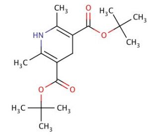 Di-tert-butyl 2,6-dimethyl-1,4-dihydropyridine-3,5-dicarboxylate (CAS 55536-71-5) - chemical structure image