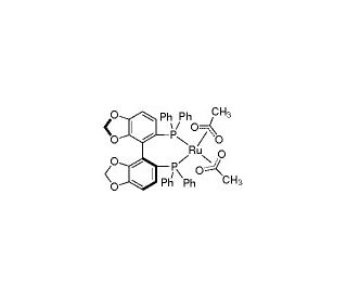 Diacetato[(S)-(&minus;)-5,5&prime;-bis(diphenylphosphino)-4,4&prime;-bi-1,3-benzodioxole]ruthenium(II) (CAS 373650-12-5) - chemical structure i