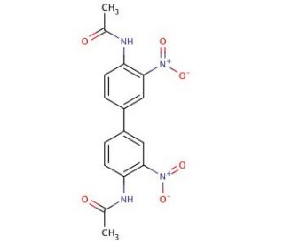 Diacetyl-3,3&prime;-Dinitrobenzidine (CAS 6378-90-1) - chemical structure image