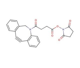 Dibenzocyclooctyne-N-hydroxysuccinimidyl ester (CAS 1353016-71-3) - chemical structure image