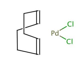 Dichloro(1,5-cyclooctadiene)palladium(II) (CAS 12107-56-1) - chemical structure image
