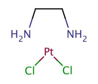 Dichloro(ethylenediamine)platinum(II) (CAS 14096-51-6) - chemical structure image