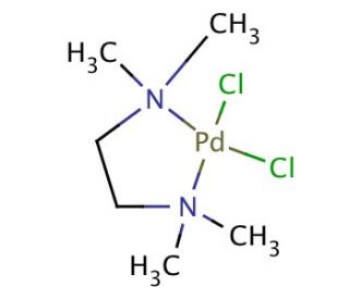 Dichloro(N,N,N&prime;,N&prime;-tetramethylethylenediamine)palladium(II) (CAS 14267-08-4) - chemical structure image