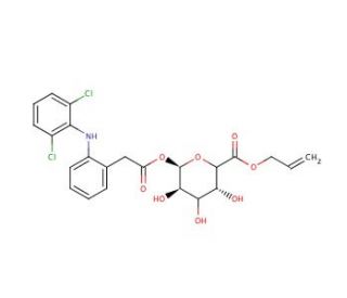 Diclofenac Acyl-&beta;-D-glucuronide Allyl Ester (CAS 698358-10-0) - chemical structure image