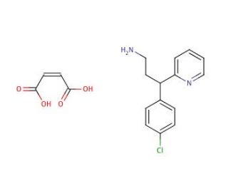 Didesmethyl Chlorpheniramine Maleate Salt (CAS 23052-94-0) - chemical structure image