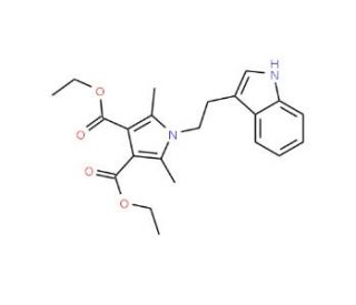 diethyl 1-[2-(1H-indol-3-yl)ethyl]-2,5-dimethyl-1H-pyrrole-3,4-dicarboxylate - chemical structure image