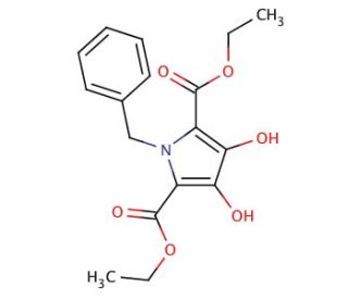 Diethyl 1-benzyl-3,4-dihydroxy-1H-pyrrole-2,5-dicarboxylate (CAS 376395-32-3) - chemical structure image