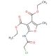 Diethyl 2-[(chloroacetyl)amino]-5-methylfuran-3,4-dicarboxylate - chemical structure image