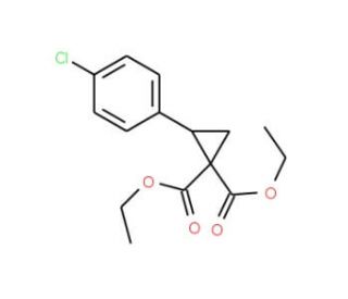 Diethyl 2-(4-chlorophenyl)-1,1-cyclopropanedicarboxylate (CAS 74444-83-0) - chemical structure image