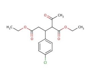 Diethyl 2-Aceto-3-(4-chlorophenyl)glutarate (CAS 1076199-96-6) - chemical structure image