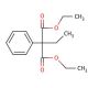 Diethyl 2-ethyl-2-phenylmalonate (CAS 76-67-5) - chemical structure image
