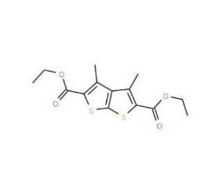 Diethyl 3,4-dimethylthieno[2,3-b]thiophene-2,5-dicarboxylate (CAS 152487-69-9) - chemical structure image