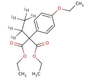 Diethyl 4-Ethoxyphenyl-(ethyl-d5)malonate (CAS 1189708-84-6) - chemical structure image