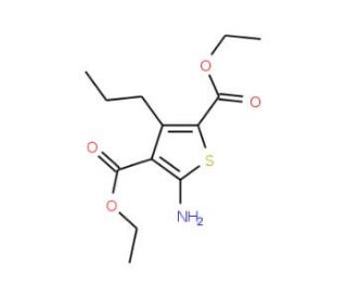Diethyl 5-amino-3-propylthiophene-2,4-dicarboxylate - chemical structure image