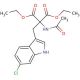 Diethyl (6-Chloro-2-indolylmethyl)acetamidomalonate (CAS 50517-09-4) - chemical structure image