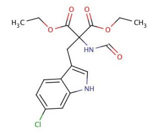Diethyl (6-Chloro-2-indolylmethyl)formamido-malonate (CAS 1076199-98-8) - chemical structure image