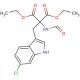 Diethyl (6-Chloro-2-indolylmethyl)formamido-malonate (CAS 1076199-98-8) - chemical structure image