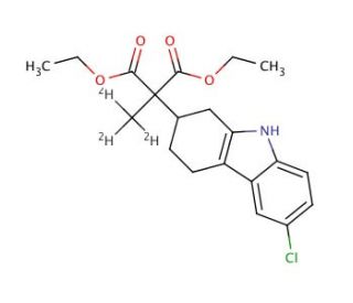 Diethyl-(6-chloro1,2,3,4-tetrahydro-2-carbazolyl)methyl-d3 Malonate - chemical structure image