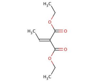 Diethyl ethylidenemalonate (CAS 1462-12-0) - chemical structure image