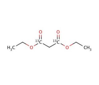 Diethyl malonate-1,3-13C2 (CAS 77386-82-4) - chemical structure image