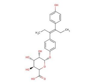 Diethyl Stilbestrol &beta;-D-Glucuronide (CAS 2408-40-4) - chemical structure image