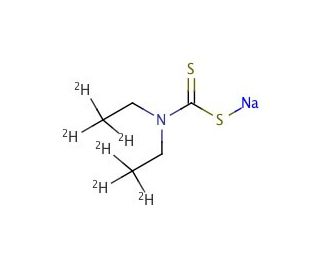 Diethyldithiocarbamic Acid-d10 Sodium Salt Trihydrate - chemical structure image