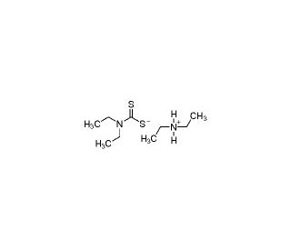 Diethyldithiocarbamic acid diethylammonium salt (CAS 2391-78-8) - chemical structure image