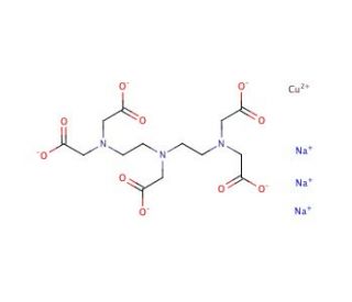 Diethylenetriamine-pentaacetic acid copper(II) trisodium salt hemihydrate (CAS 12189-76-3) - chemical structure image
