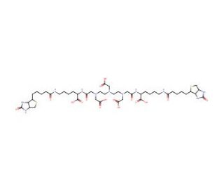 Diethylenetriaminepentaacetic acid &alpha;, &omega;-bis(biocytinamide) (CAS 118896-98-3) - chemical structure image