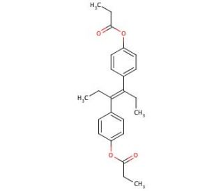 Diethylstilbestrol dipropionate (CAS 130-80-3) - chemical structure image