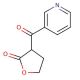 Dihydro-3-(3-pyridoyl)-2-(3H)-furanone 的分子结构, CAS编号: 59578-61-9 Dihydro-3-(3-pyridoyl)-2-(3H)-furanone (CAS 59578-61-9) - chemical structure image