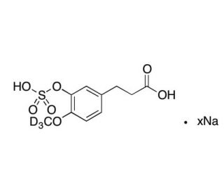 Dihydro isoferulic acid-d3 3-O-sulfate disodium salt (CAS 1258842-21-5) - chemical structure image