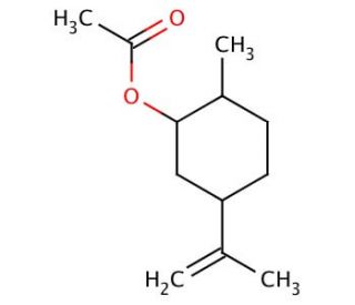 (&minus;)-Dihydrocarvyl acetate (CAS 20777-49-5) - chemical structure image