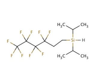 Diisopropyl(3,3,4,4,5,5,6,6,6-nonafluorohexyl)silane (CAS 356056-13-8) - chemical structure image