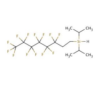 Diisopropyl(3,3,4,4,5,5,6,6,7,7,8,8,8-tridecafluorooctyl)silane (CAS 356056-14-9) - chemical structure image