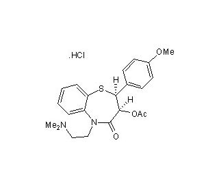 Diltiazem hydrochloride (CAS 33286-22-5) - chemical structure image