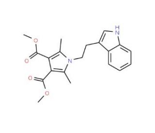 dimethyl 1-[2-(1H-indol-3-yl)ethyl]-2,5-dimethyl-1H-pyrrole-3,4-dicarboxylate - chemical structure image